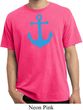 Mens Sailing Shirt Blue Anchor Pigment Dyed Tee T-Shirt