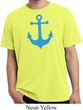 Mens Sailing Shirt Blue Anchor Pigment Dyed Tee T-Shirt