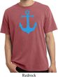Mens Sailing Shirt Blue Anchor Pigment Dyed Tee T-Shirt