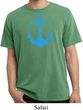 Mens Sailing Shirt Blue Anchor Pigment Dyed Tee T-Shirt