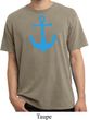 Mens Sailing Shirt Blue Anchor Pigment Dyed Tee T-Shirt