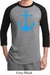 Mens Sailing Shirt Blue Anchor Raglan Tee T-Shirt