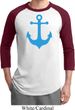 Mens Sailing Shirt Blue Anchor Raglan Tee T-Shirt