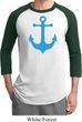 Mens Sailing Shirt Blue Anchor Raglan Tee T-Shirt