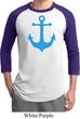 Mens Sailing Shirt Blue Anchor Raglan Tee T-Shirt