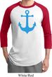 Mens Sailing Shirt Blue Anchor Raglan Tee T-Shirt