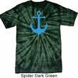 Mens Sailing Shirt Blue Anchor Spider Tie Dye Tee T-shirt