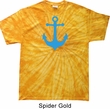Mens Sailing Shirt Blue Anchor Spider Tie Dye Tee T-shirt