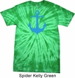 Mens Sailing Shirt Blue Anchor Spider Tie Dye Tee T-shirt