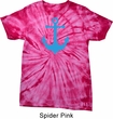 Mens Sailing Shirt Blue Anchor Spider Tie Dye Tee T-shirt