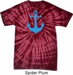 Mens Sailing Shirt Blue Anchor Spider Tie Dye Tee T-shirt