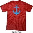 Mens Sailing Shirt Blue Anchor Spider Tie Dye Tee T-shirt