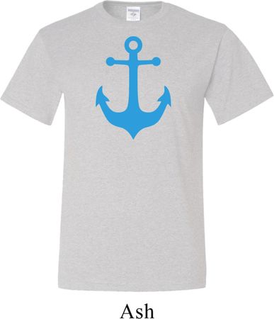 Mens Sailing Shirt Blue Anchor Tall Tee T-Shirt