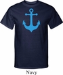 Mens Sailing Shirt Blue Anchor Tall Tee T-Shirt