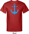 Mens Sailing Shirt Blue Anchor Tall Tee T-Shirt