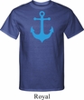 Mens Sailing Shirt Blue Anchor Tall Tee T-Shirt