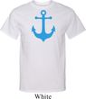 Mens Sailing Shirt Blue Anchor Tall Tee T-Shirt
