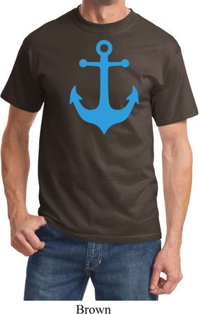 Mens Sailing Shirt Blue Anchor Tee T-Shirt