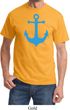 Mens Sailing Shirt Blue Anchor Tee T-Shirt