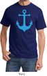 Mens Sailing Shirt Blue Anchor Tee T-Shirt