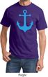 Mens Sailing Shirt Blue Anchor Tee T-Shirt