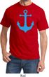 Mens Sailing Shirt Blue Anchor Tee T-Shirt