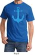 Mens Sailing Shirt Blue Anchor Tee T-Shirt