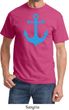 Mens Sailing Shirt Blue Anchor Tee T-Shirt