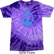Mens Sailing Shirt Blue Anchor Tie Dye Tee T-shirt