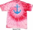 Mens Sailing Shirt Blue Anchor Tie Dye Tee T-shirt