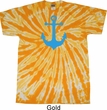 Mens Sailing Shirt Blue Anchor Twist Tie Dye Tee T-shirt