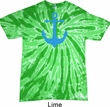 Mens Sailing Shirt Blue Anchor Twist Tie Dye Tee T-shirt