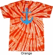 Mens Sailing Shirt Blue Anchor Twist Tie Dye Tee T-shirt