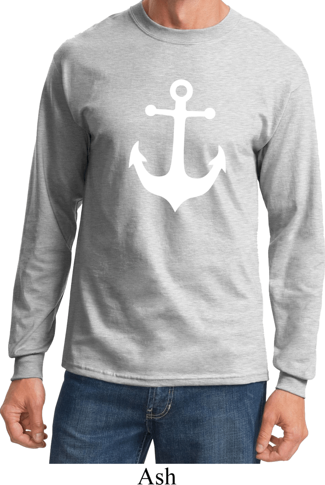 Nautical Flag Long Sleeve Tee Shirt in White by Anchored Style main image 0