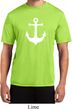 Mens Sailing Shirt White Anchor Moisture Wicking Tee
