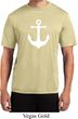 Mens Sailing Shirt White Anchor Moisture Wicking Tee