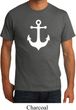 Mens Sailing Shirt White Anchor Organic Tee T-Shirt