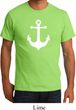 Mens Sailing Shirt White Anchor Organic Tee T-Shirt