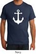 Mens Sailing Shirt White Anchor Organic Tee T-Shirt