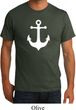 Mens Sailing Shirt White Anchor Organic Tee T-Shirt