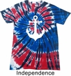 Mens Sailing Shirt White Anchor Patriotic Tie Dye Tee T-shirt