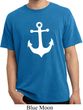 Mens Sailing Shirt White Anchor Pigment Dyed Tee T-Shirt
