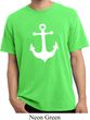 Mens Sailing Shirt White Anchor Pigment Dyed Tee T-Shirt