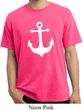 Mens Sailing Shirt White Anchor Pigment Dyed Tee T-Shirt