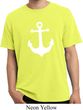 Mens Sailing Shirt White Anchor Pigment Dyed Tee T-Shirt