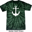 Mens Sailing Shirt White Anchor Spider Tie Dye Tee T-shirt