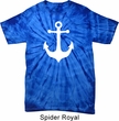 Mens Sailing Shirt White Anchor Spider Tie Dye Tee T-shirt
