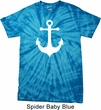 Mens Sailing Shirt White Anchor Spider Tie Dye Tee T-shirt