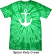 Mens Sailing Shirt White Anchor Spider Tie Dye Tee T-shirt