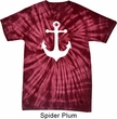 Mens Sailing Shirt White Anchor Spider Tie Dye Tee T-shirt